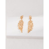 Stonefall Drop Earrings | Textured Rose Gold
