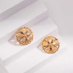 Blossom Bloom Studs | Rose Gold & Silver Floral Earrings