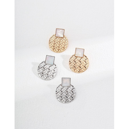 Geometric Starburst Earrings | Silver & Gold Studs
