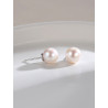 Pink Pearl Stud Earrings | Sterling Silver