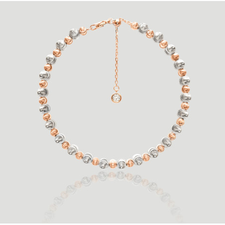 Harmony Beads Bracelet | Rose Gold & Silver Multi-Tone Bead Bracelet