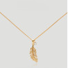 Featherfall Necklace | Rose Gold Diamond Feather Pendant Necklace