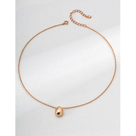 Orb Pendant Necklace | Rose Gold Sphere Chain Necklace