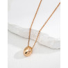 Orb Pendant Necklace | Rose Gold Sphere Chain Necklace