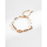 Pearl & Stone Bracelet | Rose Gold Accent