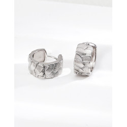 Stylish Textured Hoop Earrings