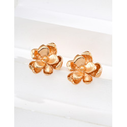 Elegant Rose Flower Stud Earrings