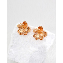Elegant Rose Flower Stud Earrings