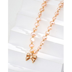Pearl Bow Choker Necklace