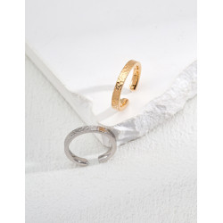 Hammered Texture Open Cuff Ring