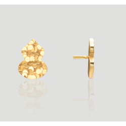 Ripple Studs | Textured Rose Gold Earrings