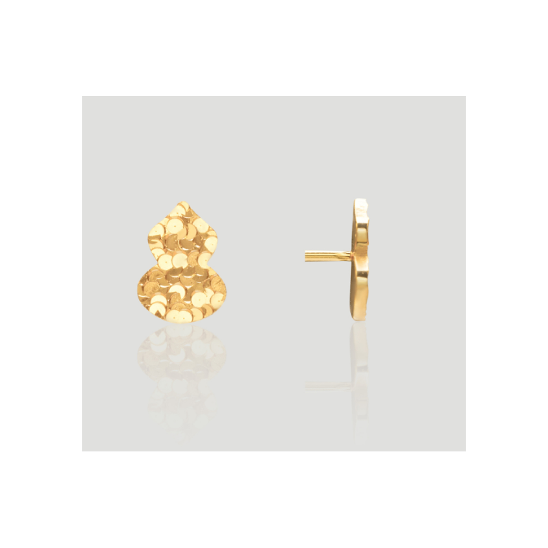 Ripple Studs | Textured Rose Gold Earrings