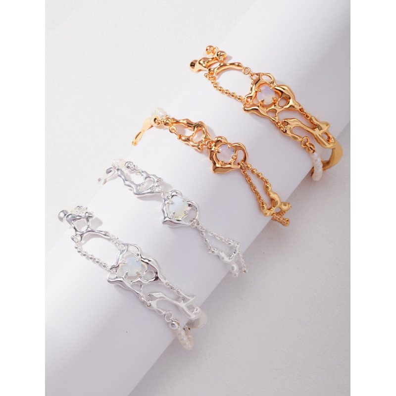 Echo Drift Bracelet | Layered Rose Gold & Silver Chain Bracelet