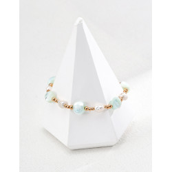 Pearl Bracelet | Aqua Stone Bracelet